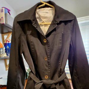 Calvin Klein Women's Black Trench in Small